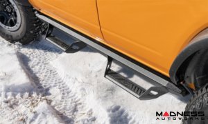 Ford Bronco Side Steps - 4 Door - Predator Pro Step System - Textured Black - N Fab 